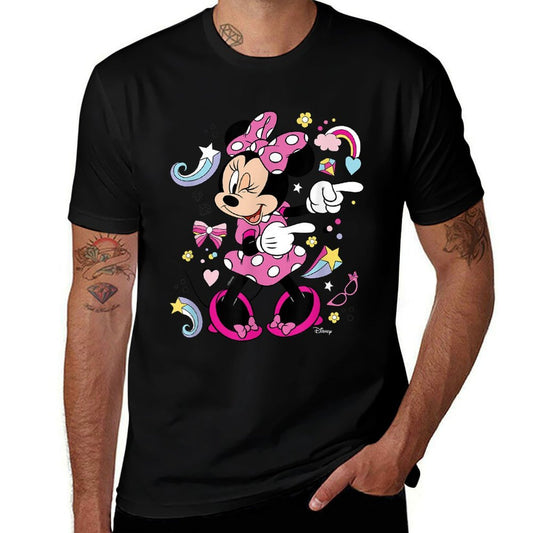 Mickey  Friends- Minnie Mouse Graphic Only  Fade-proof Color T-Shirt