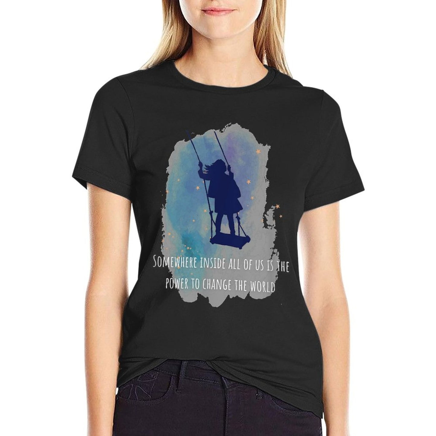 Matilda Watercolour Somewhere Inside All of Us  Easy-care T-Shirt