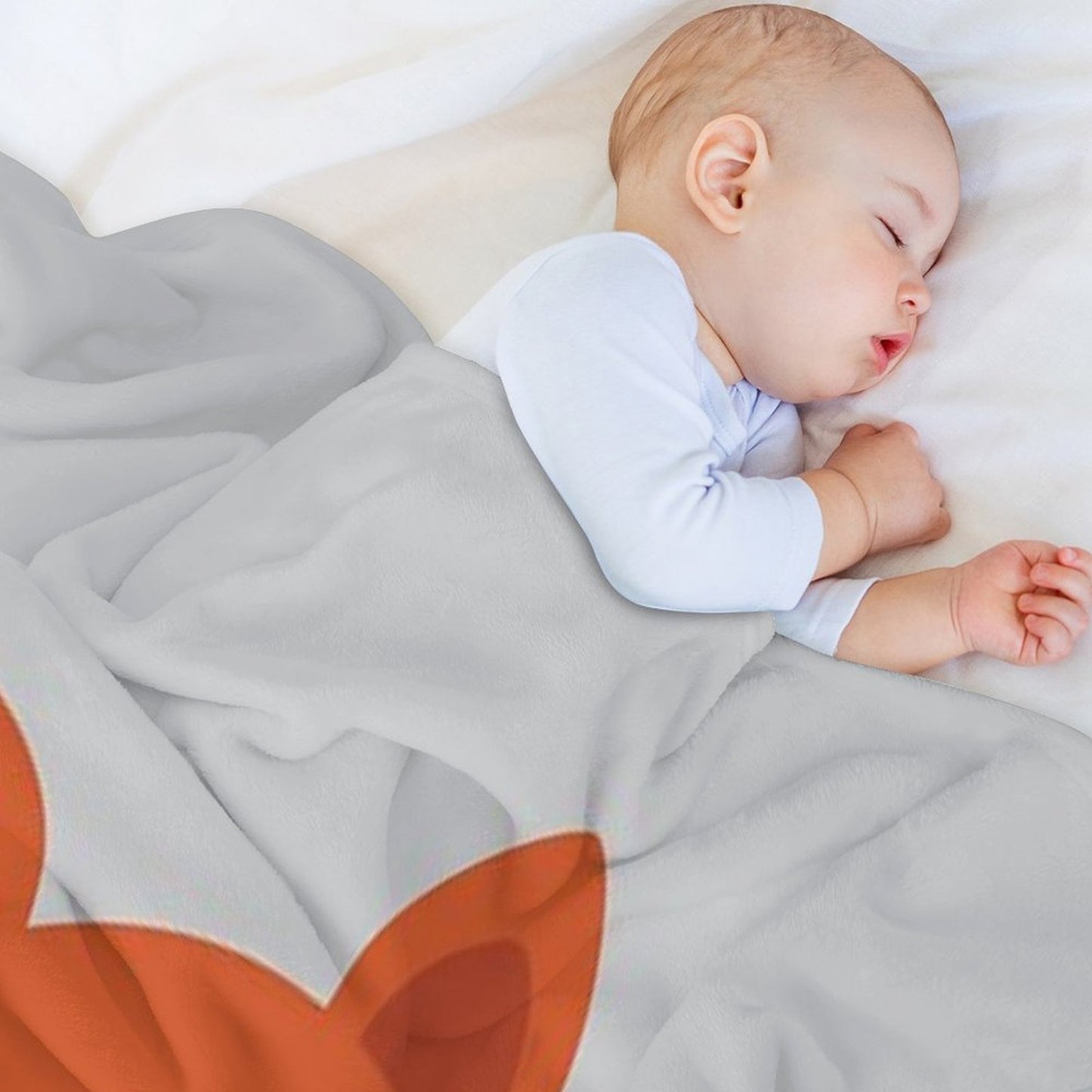 Hello Sleepy Fox Sustainable Throw Blanket