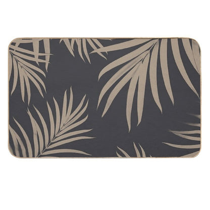 Palm Leaves Pattern Sepia Vibes #2 #tropical #decor #art  Anti-Trip Bath Mat
