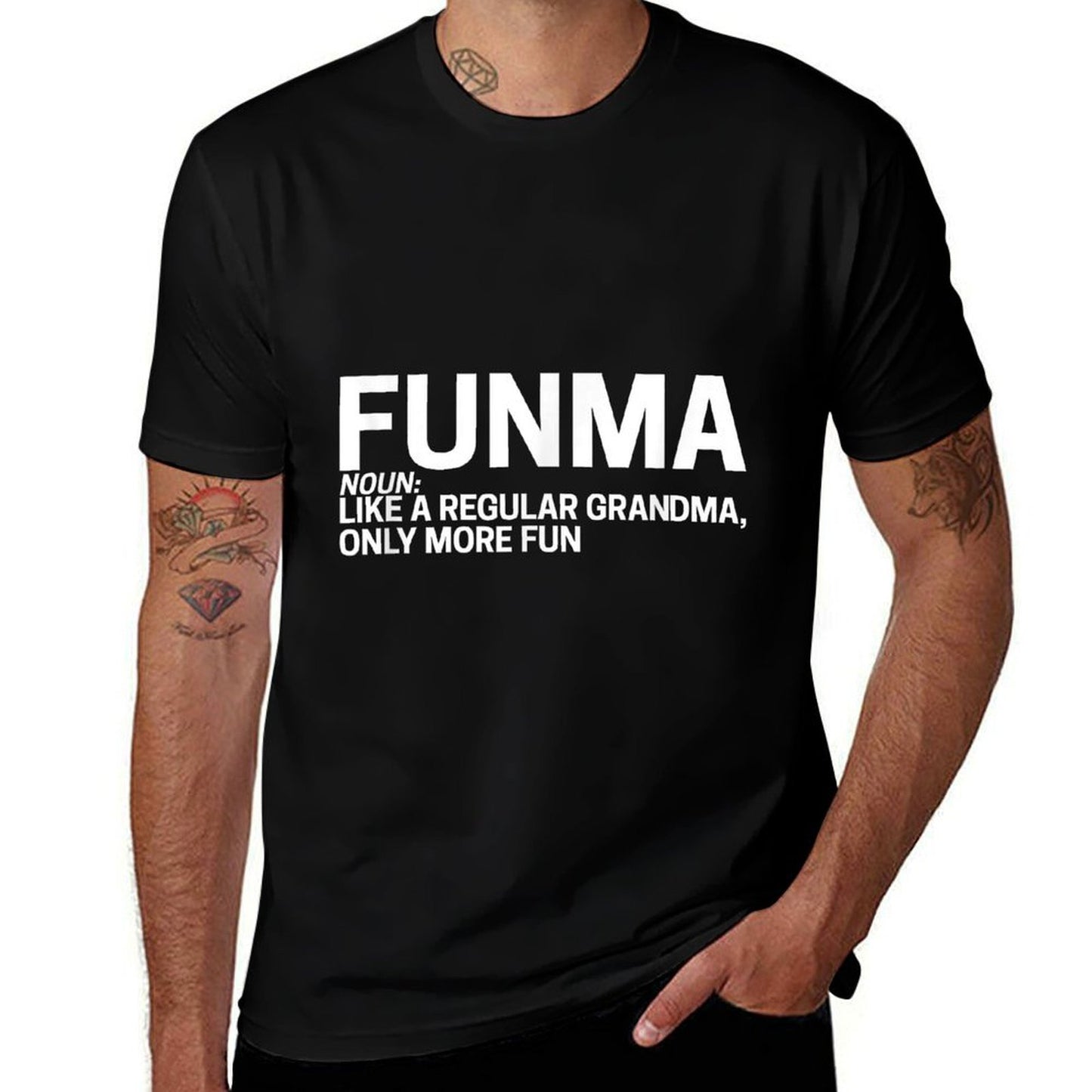 Funma And Funpas Funma Like A Regular Grandma  Fade-proof Color T-Shirt