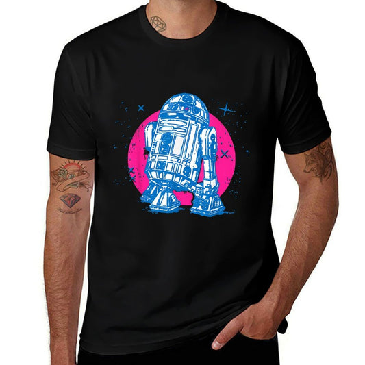 Star Wars R2-D2 Vintage Neon Retro Sparkly Badge  Versatile T-Shirt
