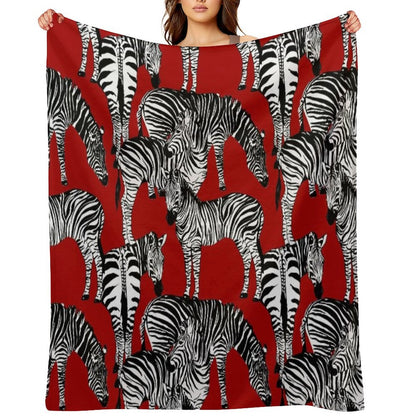 Zebra,black And White,zebra Stripes,pattern Quick-dry Throw Blanket