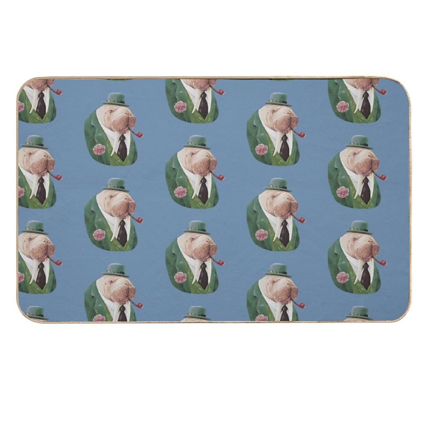 Walrus Green  High-Traffic Bath Mat