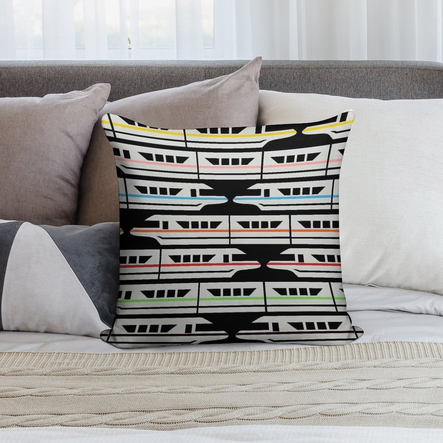 Please Stand Clear of The Door Ways Soft Reinforced Edging Throw Pillow