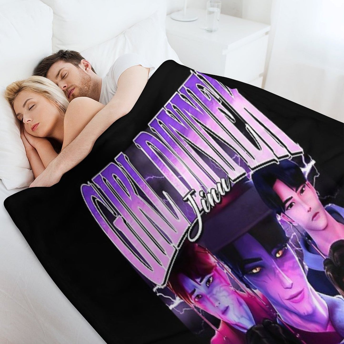 Girl Dinner Jinu Kpop Demon Hunters Villain Multi-functional Throw Blanket