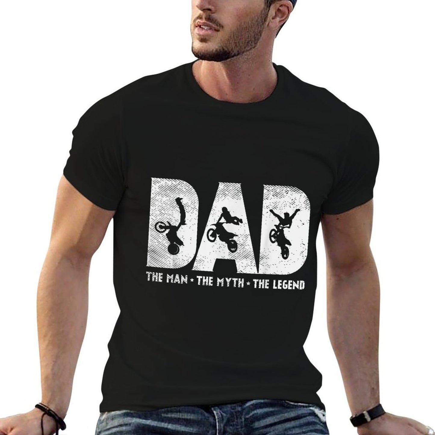 Motocross Dad Man Myth Legend Dirt Bike Motorcycle Race Gift  Affordable Price T-Shirt