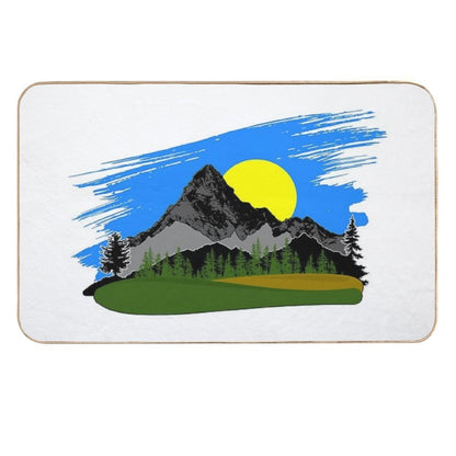 Sunset Over Mountains  Versatile Bath Mat