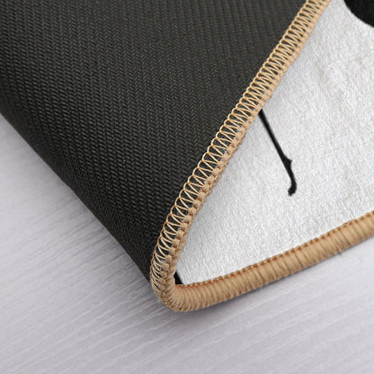 Art Deco Era Haute Couture Fashion Illustration Durable Bath Mat