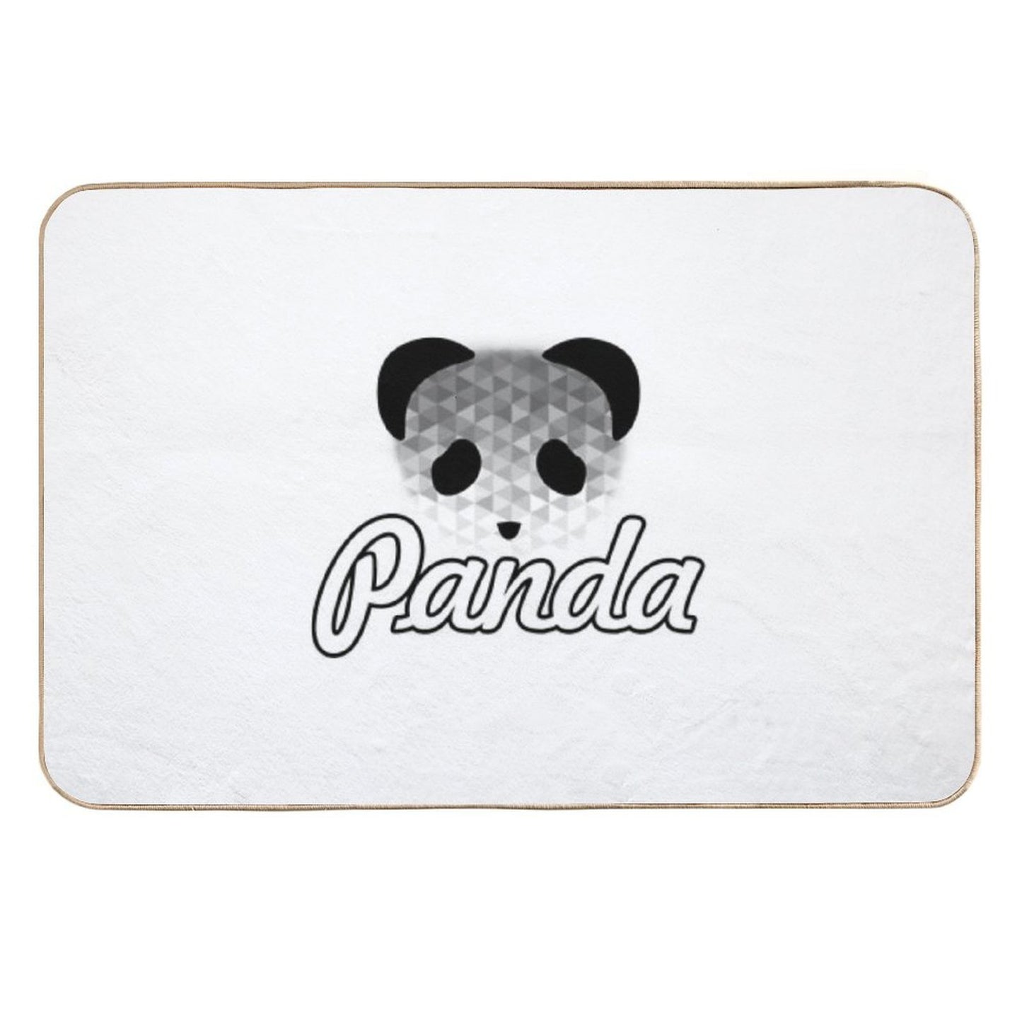 Geometric Panda Drawing  Rapid-Drying Bath Mat