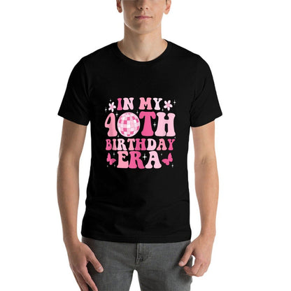 In My 40th Birthday Era Girl Womens Gifts Bday 40 Year Old  Rolled Sleeves T-Shirt