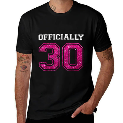 OFFICIALLY 30 Years 30th Birthday 1989 T-shirt Gift  High-quality Stitching T-Shirt