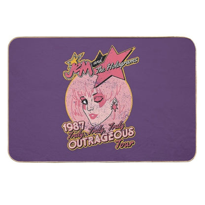 Jem And The Holograms Tour- Distressed  Fade-Resistant Bath Mat