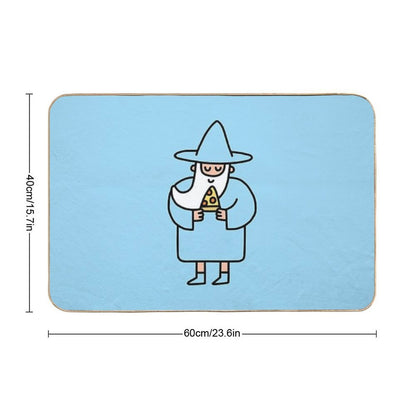 Wizard Pizza  Easy To Clean Bath Mat