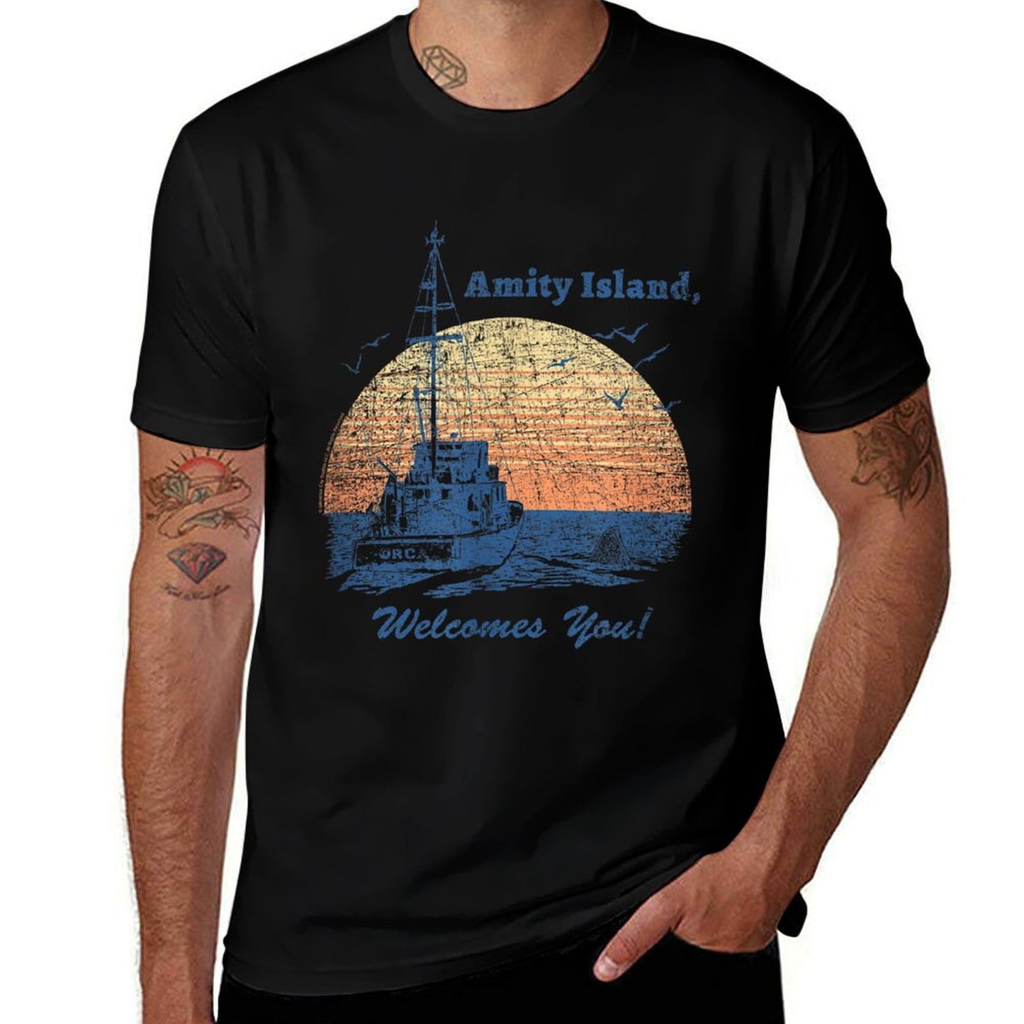 Jaws Vintage Amity Island  Soft T-Shirt