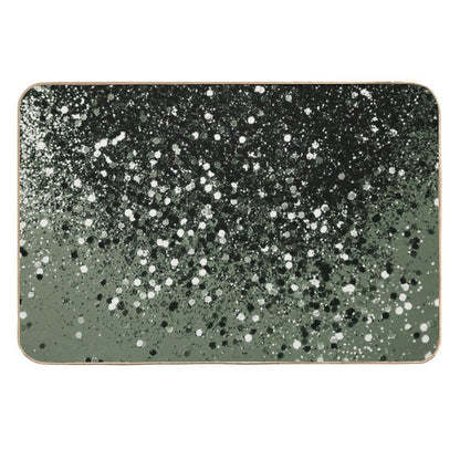 Cactus Green Black Glam #1 (Photo of Glitter Only - Not Reflective)  Toxin-Free Bath Mat