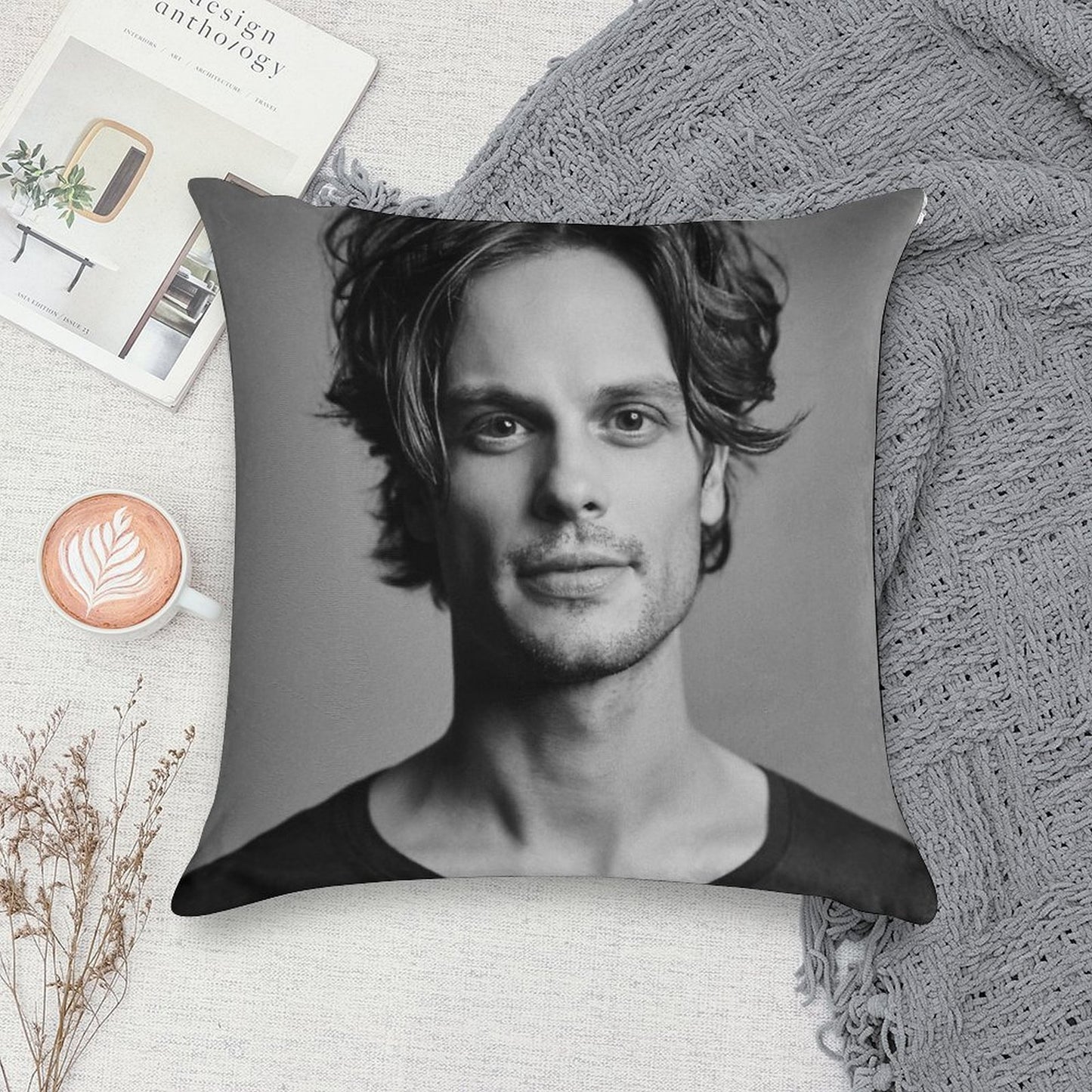 Matthew Gray Gubler Soft Style Accent Throw Pillow