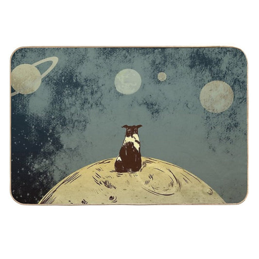 Endless Opportunities  - Dog Looking Into Space  Easy Maintenance Bath Mat