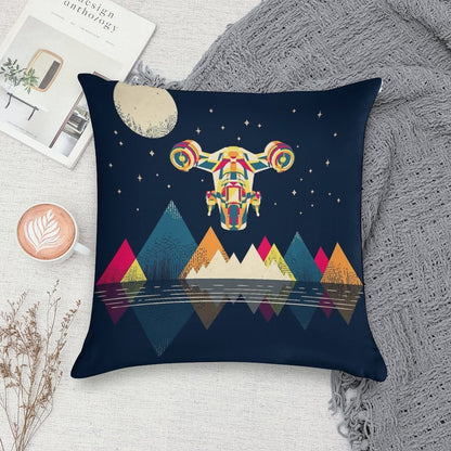 Abstract Razor Soft Washable Throw Pillow