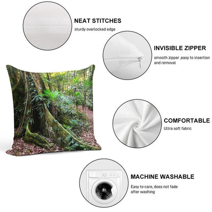 Exploring Rainforest Trees Soft Decorative Cover Throw Pillow
