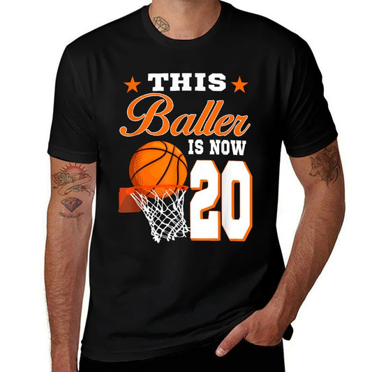 This Baller Is Now 20 Year Old Basketball 20th Birthday  Classic T-Shirt