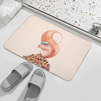 The Bandit Squirrel  Slip-Resistant Bath Mat