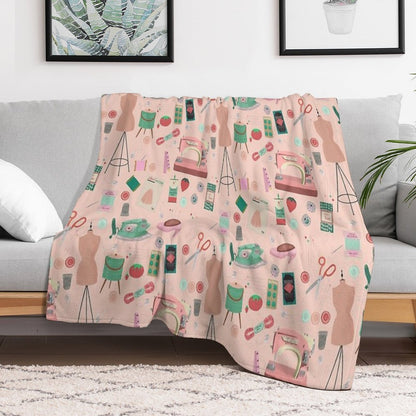 Sewing Tools And Notions Gift-ready Throw Blanket