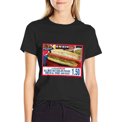 I Got That Dog In Me - Hot Dog  Ribbed Collar T-Shirt