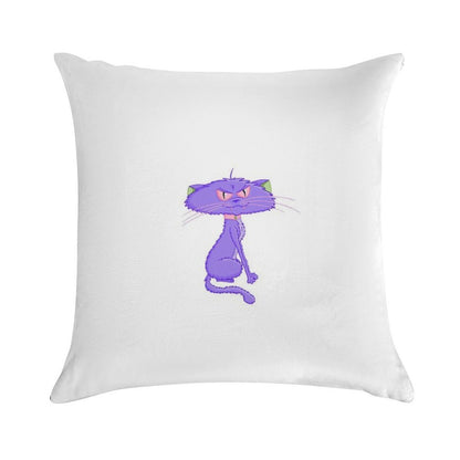 Purple Cat Soft Warmth Comfort Throw Pillow