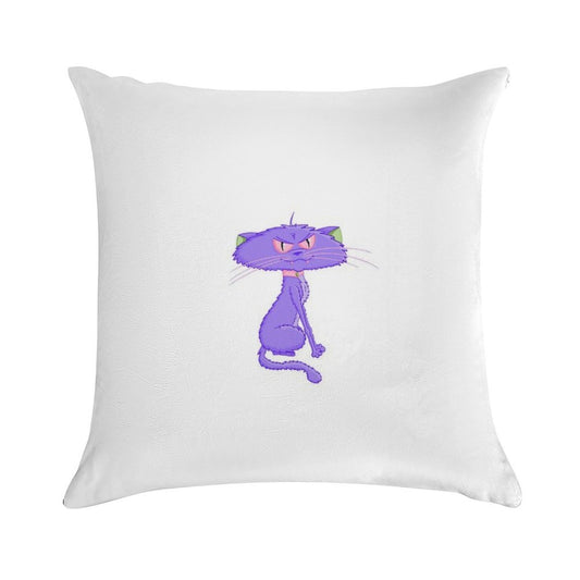 Purple Cat Soft Warmth Comfort Throw Pillow