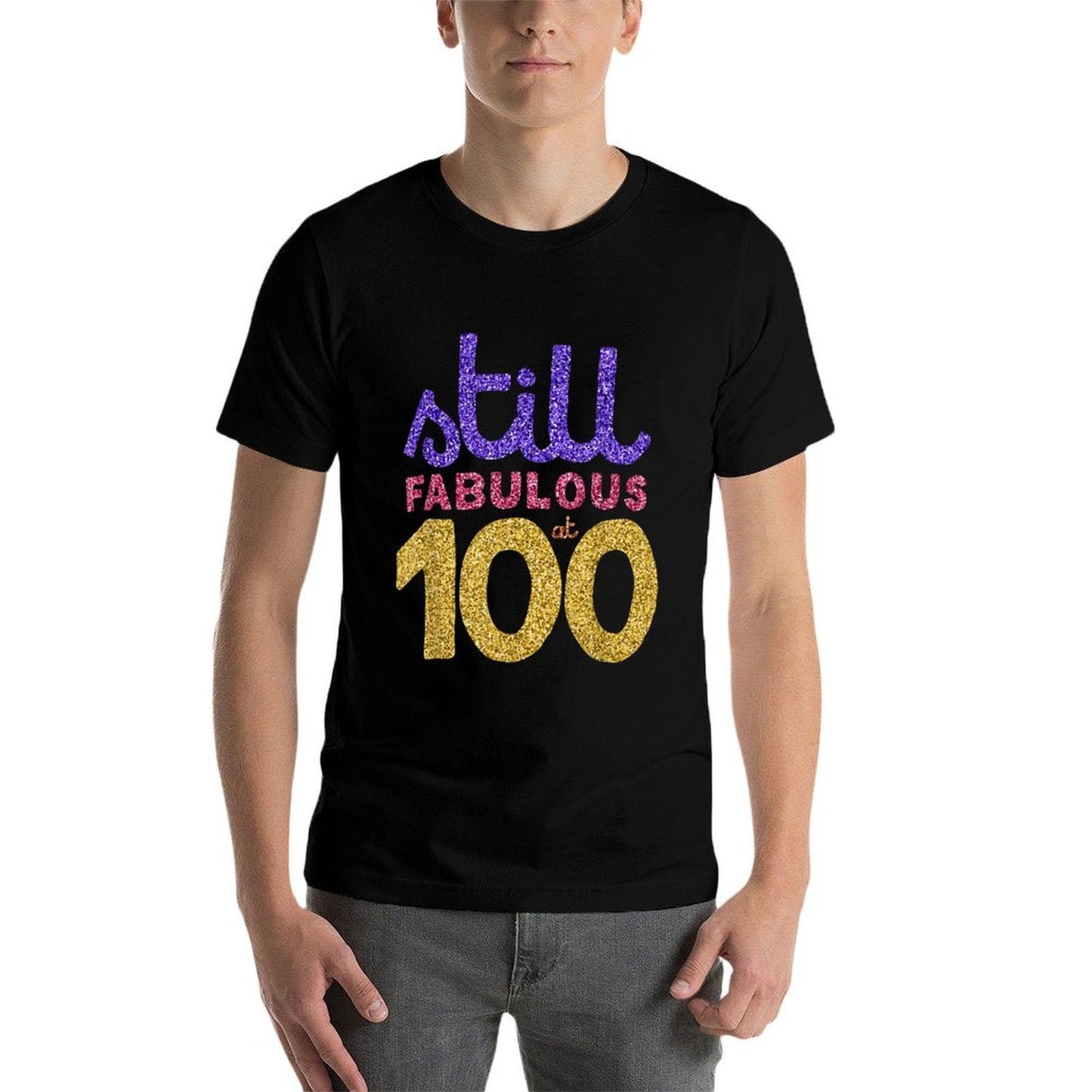 100th Birthday Funny 100 Year Old Gift Men Women  Rolled Sleeves T-Shirt