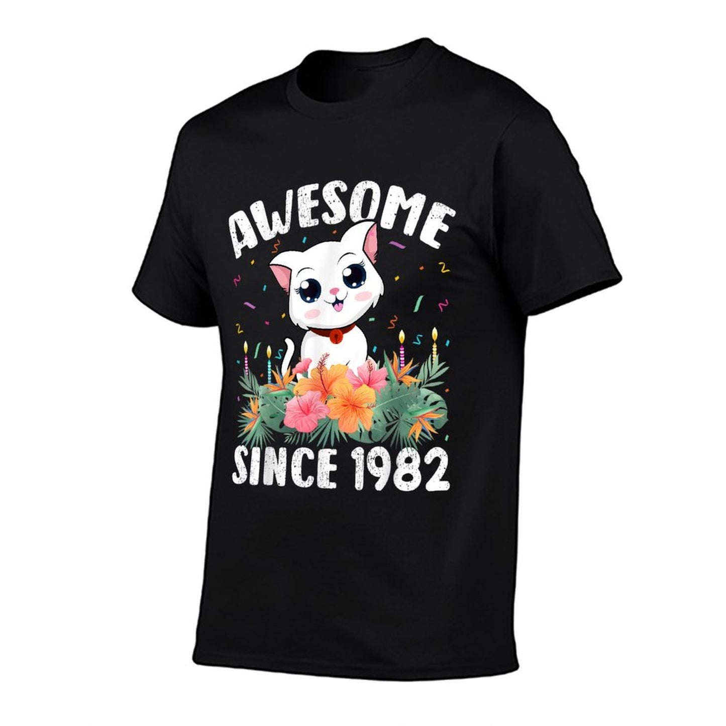 40 Years Old Cat Lover Awesome Since 1982 40th Birthday  Versatile T-Shirt