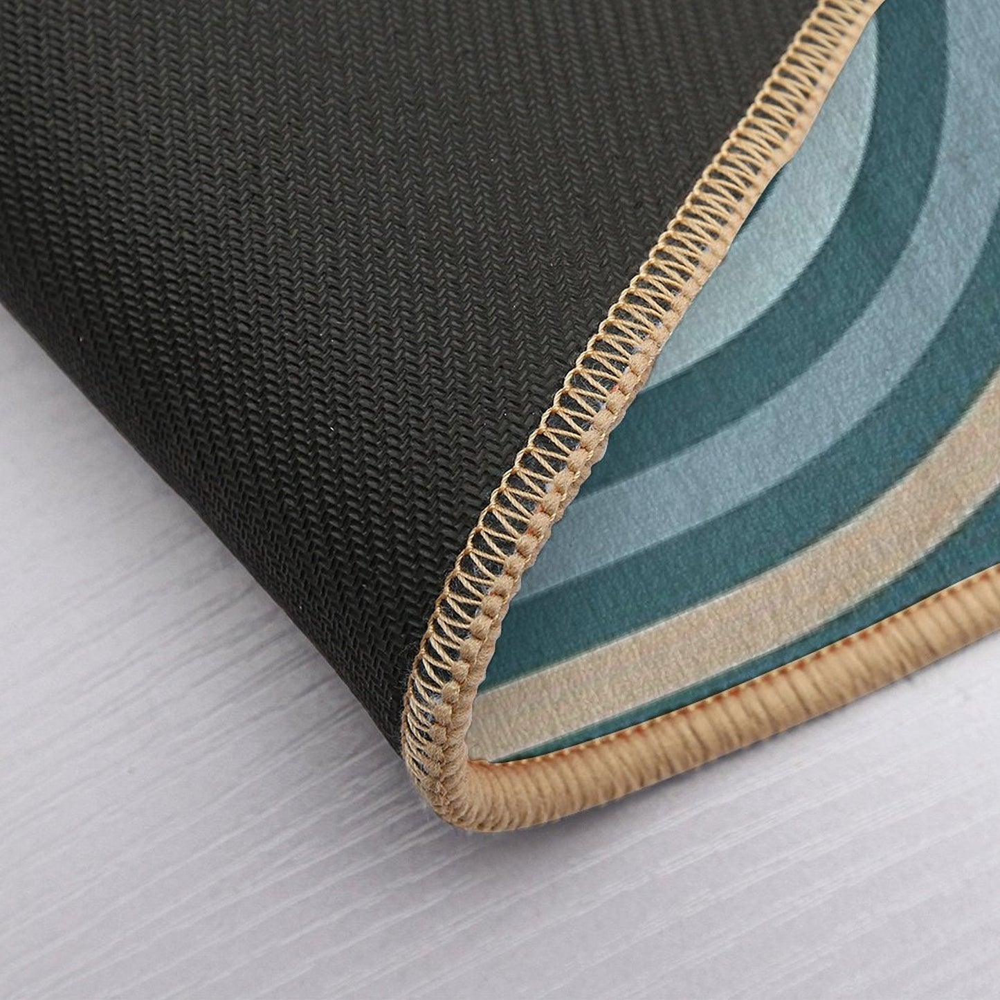 Retro Rainbow Wave Durable Bath Mat