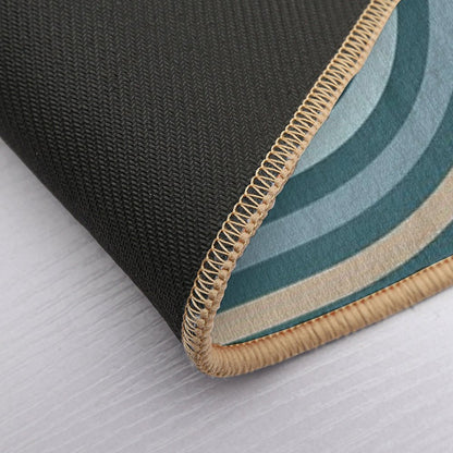 Retro Rainbow Wave Durable Bath Mat