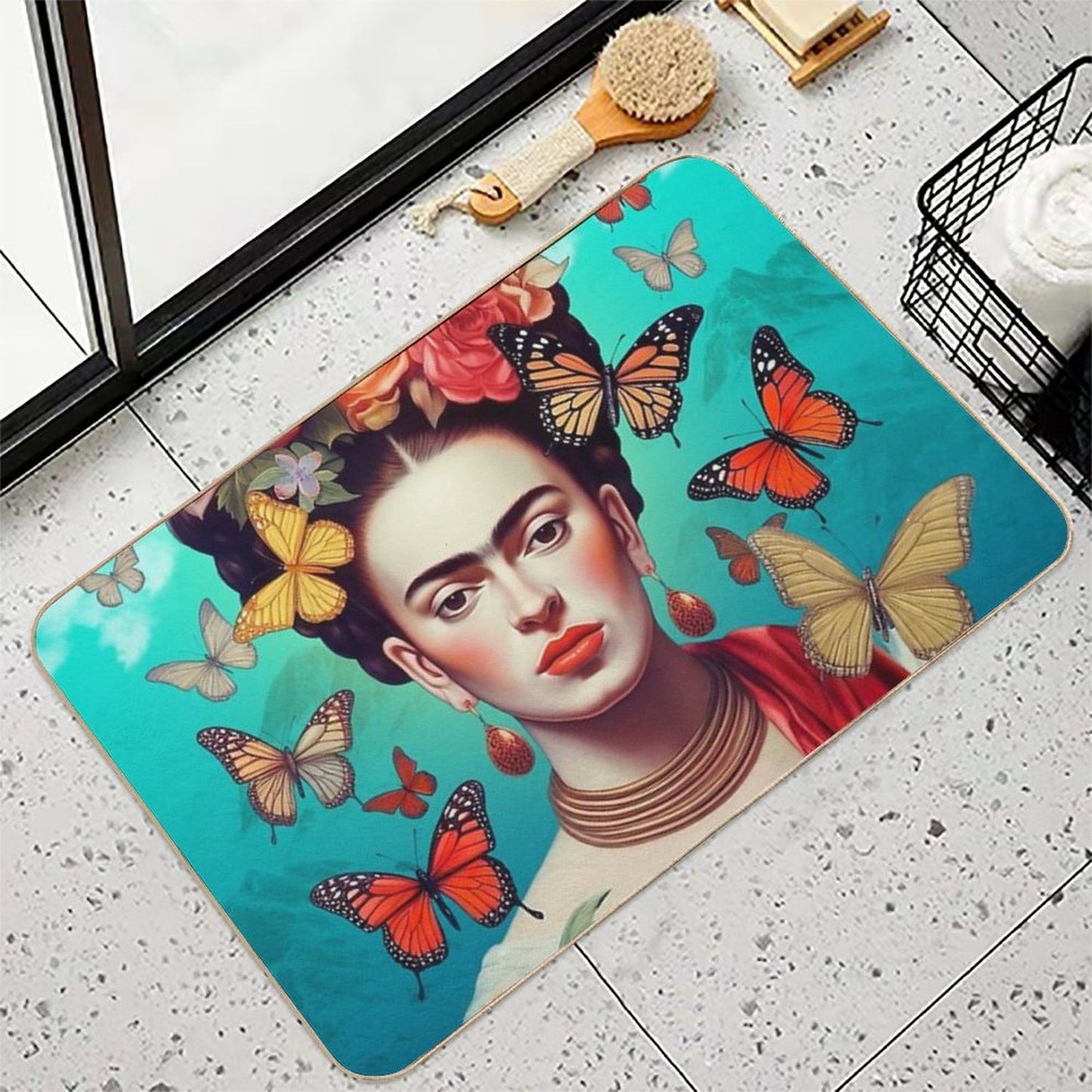 Frida Kahlo 4  Stain-Proof Bath Mat