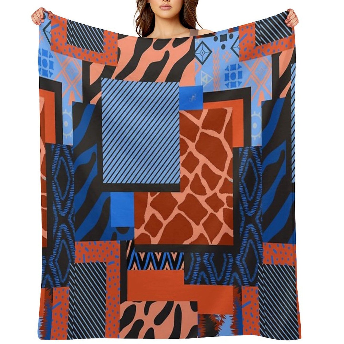 Square Prints Comfort Throw Blanket
