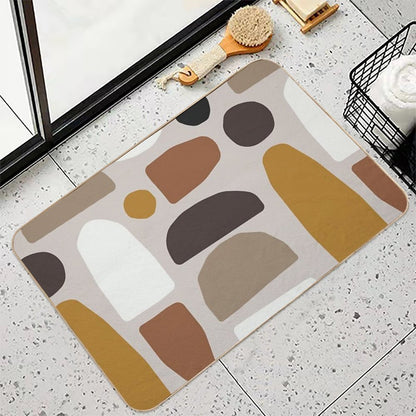 Abstract Modern Fall Pattern  Toxin-Free Bath Mat