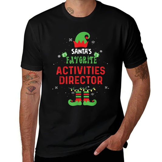 Santas Favorite Activities Director Christmas Xmas Gift  Moisture-wicking T-Shirt