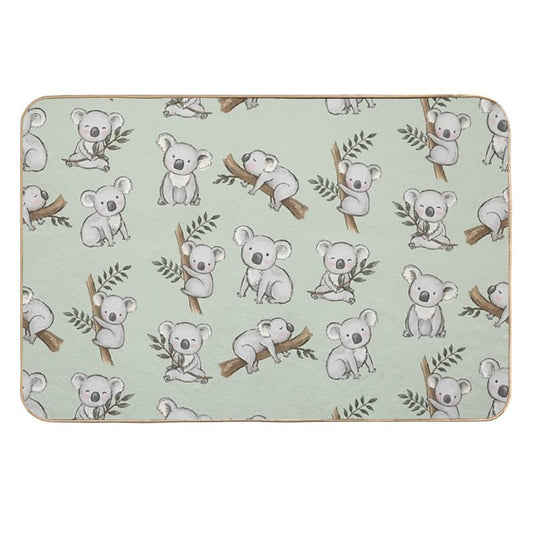 Aussie Animals Cute Koalas Set Durable Bath Mat