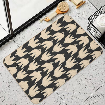 Doves in Flight  Fade-Resistant Bath Mat