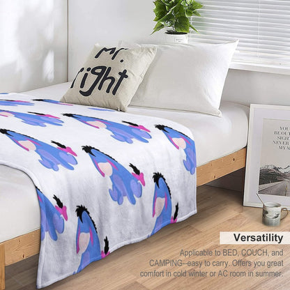 Sad Donkey Velvety-soft Throw Blanket