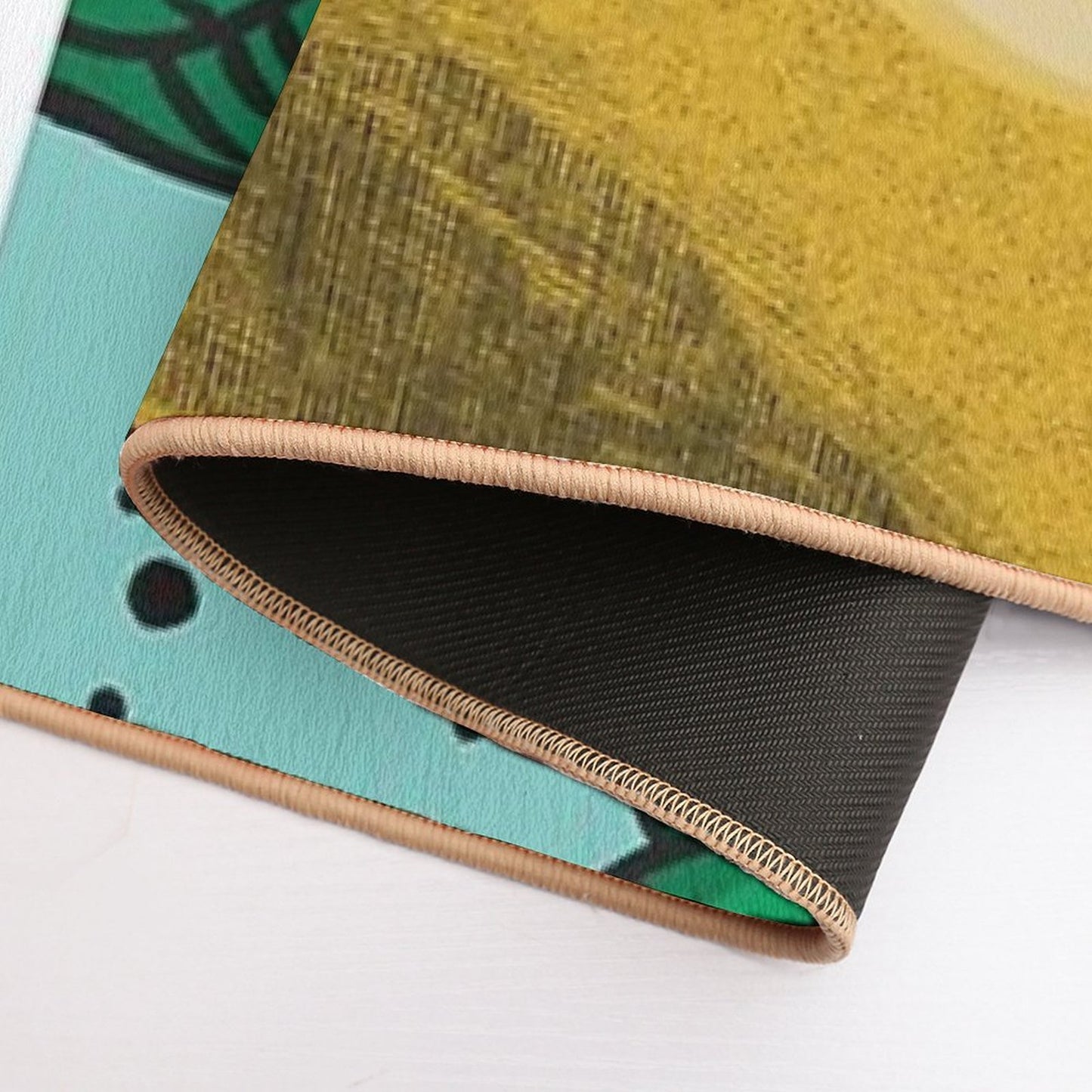 Lovely Lemons Light Turquoise  Dirt-Trapping Bath Mat