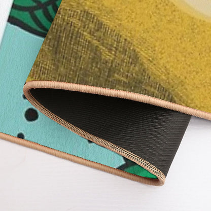 Lovely Lemons Light Turquoise  Dirt-Trapping Bath Mat