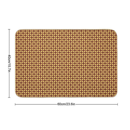 Bright Fiery Flowers  Dirt-Trapping Bath Mat