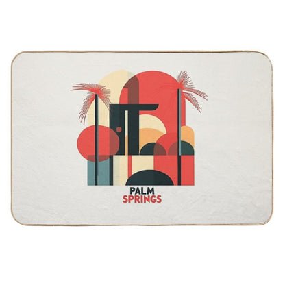 Palm Springs Mid-Century Modern Abstract Design  Long-Lasting Bath Mat