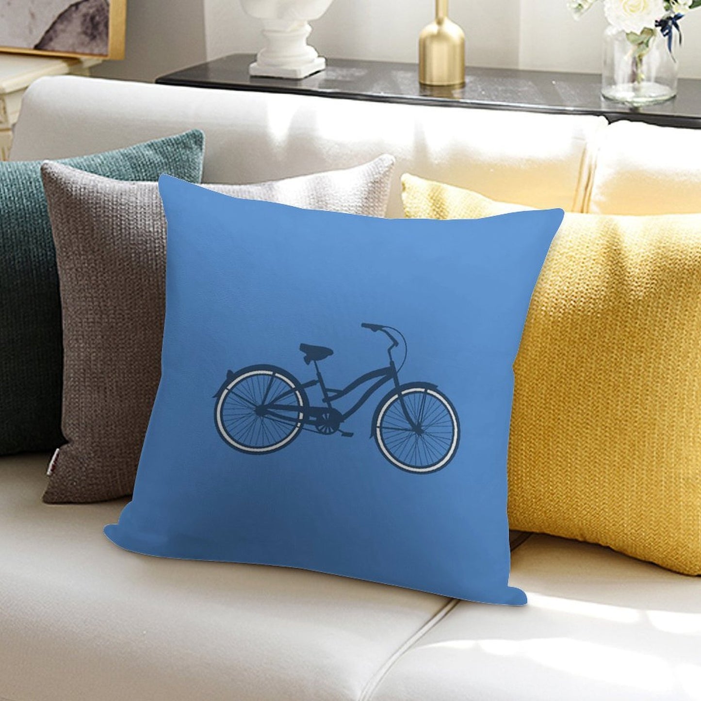 Bike 1 Soft Style Accent Throw Pillow
