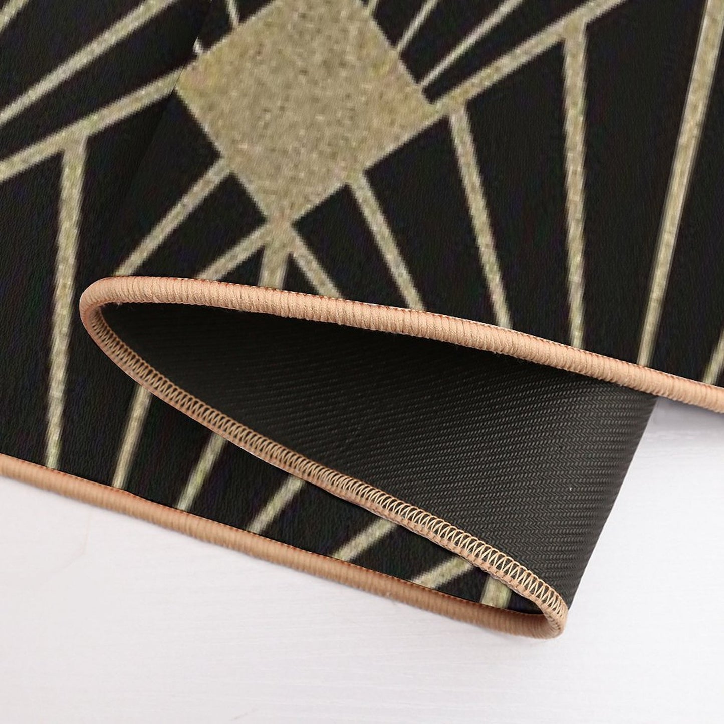 Art Deco Pattern Gold Black  Eco-Friendly Bath Mat