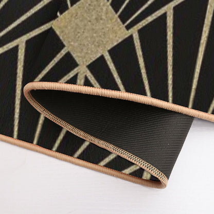 Art Deco Pattern Gold Black  Eco-Friendly Bath Mat