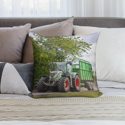 Fendt Carting Silage Soft Easy Maintenance Throw Pillow