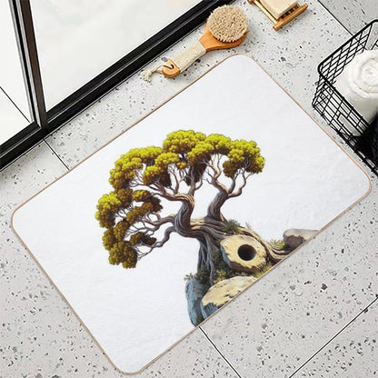 Bonsai Yellow  Non-Slip Bath Mat